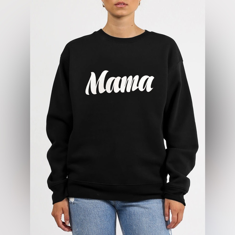 BTL Mama Cursive Crew Neck Sweater